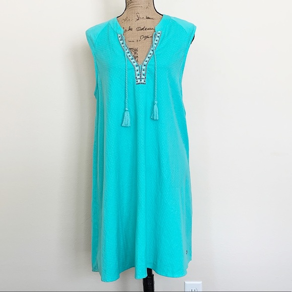 Roxy Dresses & Skirts - Roxy Magic Hour embroidered tassel tunic dress